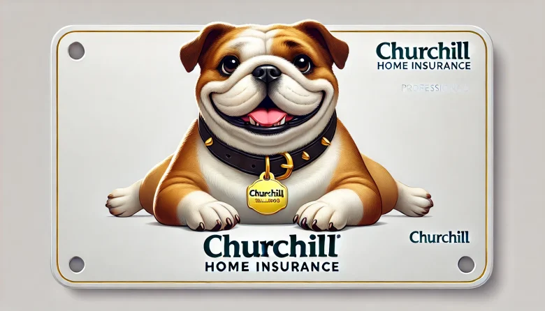 Smiling bulldog lying down, representing Churchill Home Insurance