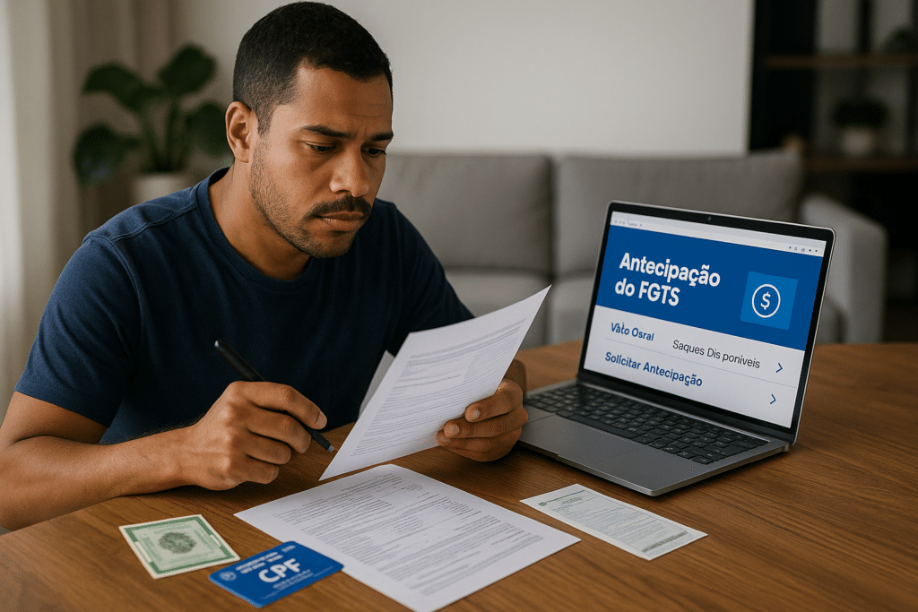 Antecipe seu FGTS a partir de 50 reais