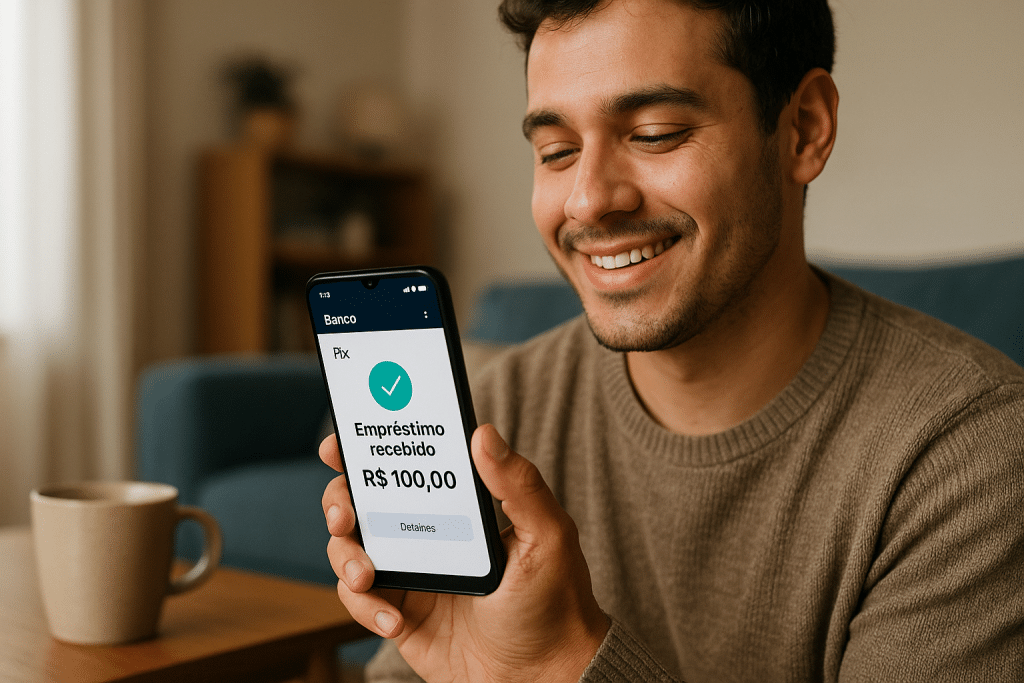 Empréstimo de 100 Reais na Hora via Pix