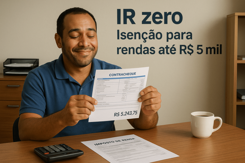 IR zero para salários até R$ 5 mil começa este mês